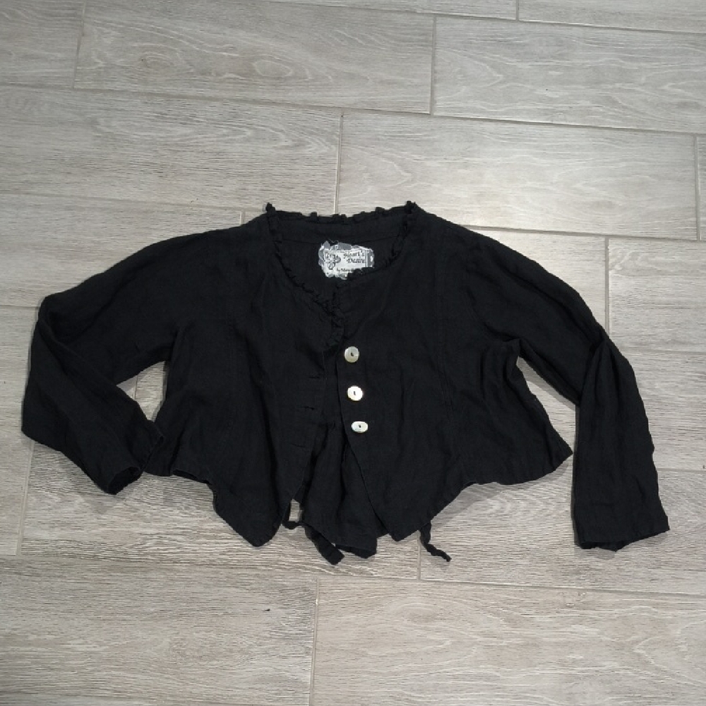 Hearts Desire By Mary Grace 100% Linen Jacket